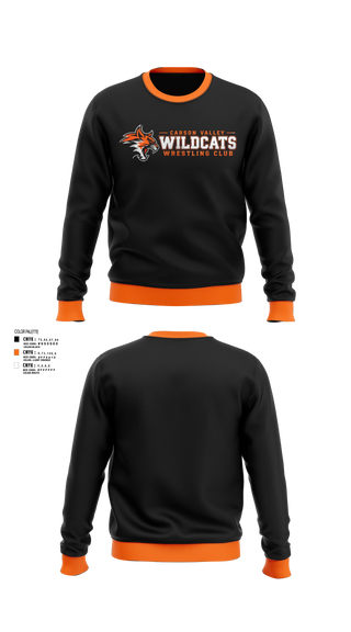Crew Neck Sweatshirt, Carson Valley Wildcats, Wrestling, Teamtime, Team time, sublimation, custom sports apparel, team uniforms, spirit wear, spiritwear, sports uniforms, custom shirts, team store, custom team store, fundraiser sports, apparel fundraiser