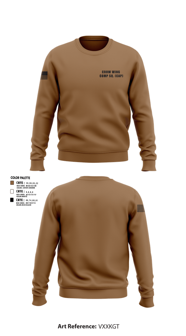 Crew Neck Sweatshirt, Crow Wing Comp Sq. (CAP), Air Force, Teamtime, Team time, sublimation, custom sports apparel, team uniforms, spirit wear, spiritwear, sports uniforms, custom shirts, team store, custom team store, fundraiser sports, apparel fundraiser