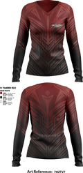 Ares Volleyball Academy 31982644 Women's Long Sleeve V-neck Shirt - 1