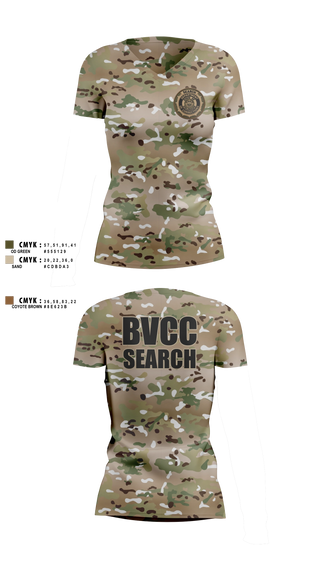 Womens Short Sleeve Vneck Shirt, BVCC Search Team, Police, Teamtime, Team time, sublimation, custom sports apparel, team uniforms, spirit wear, spiritwear, sports uniforms, custom shirts, team store, custom team store, fundraiser sports, apparel fundraiser