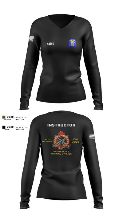 D CO 37279628 Women's Long Sleeve V-neck Shirt - 4