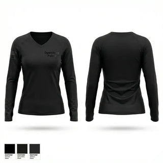 Womens Long Sleeve Vneck Shirt, Dyersburg Police, Police, Teamtime, Team time, sublimation, custom sports apparel, team uniforms, spirit wear, spiritwear, sports uniforms, custom shirts, team store, custom team store, fundraiser sports, apparel fundraiser