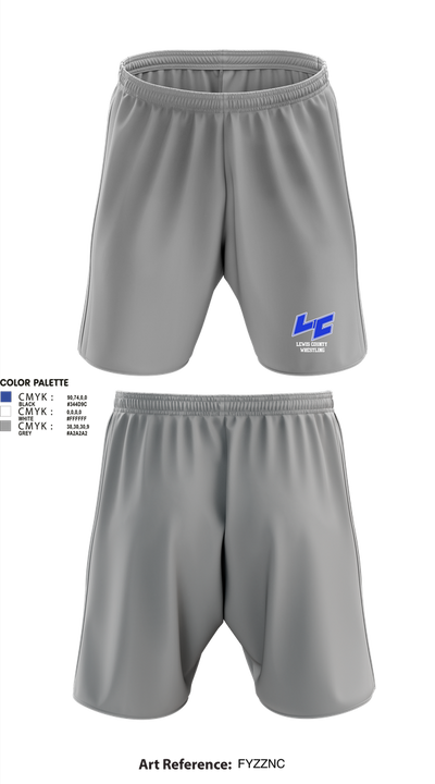 Lewis County High School Wrestling 76376643 Athletic Shorts With Pockets - 2
