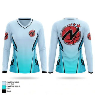 Womens Long Sleeve Vneck Shirt, North Starz, Men's Basketball, Teamtime, Team time, sublimation, custom sports apparel, team uniforms, spirit wear, spiritwear, sports uniforms, custom shirts, team store, custom team store, fundraiser sports, apparel fundraiser