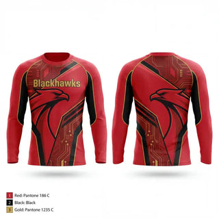 Long Sleeve Performance Shirt, Raleigh Blackhawks, Baseball, Teamtime, Team time, sublimation, custom sports apparel, team uniforms, spirit wear, spiritwear, sports uniforms, custom shirts, team store, custom team store, fundraiser sports, apparel fundraiser