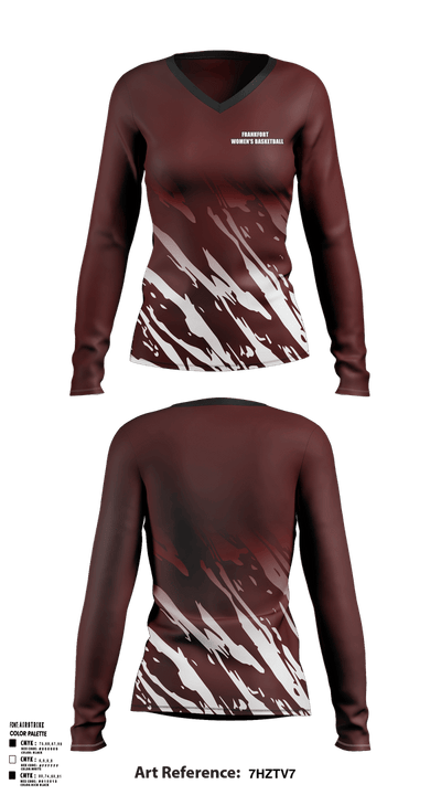 Frankfort 36484220 Women's Long Sleeve V-neck Shirt - 1