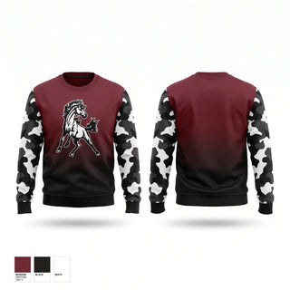 Crew Neck Sweatshirt, Mustangs, Women's Basketball, Teamtime, Team time, sublimation, custom sports apparel, team uniforms, spirit wear, spiritwear, sports uniforms, custom shirts, team store, custom team store, fundraiser sports, apparel fundraiser