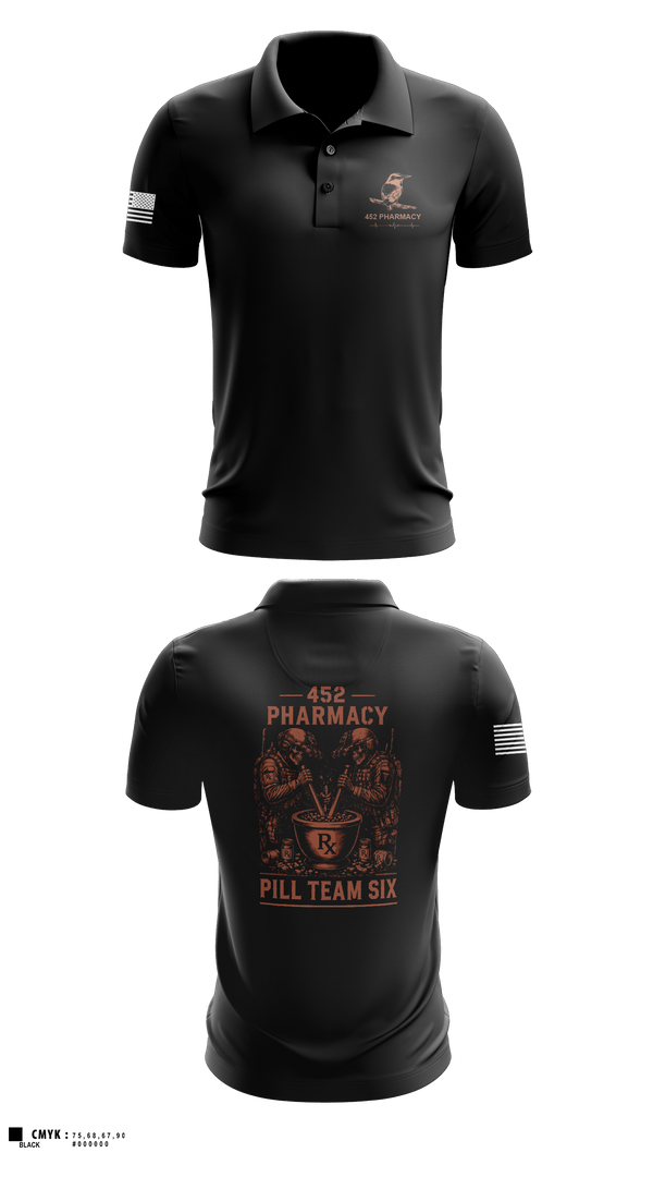 Short Sleeve Performance Polo, 452 MED DET, Army, Teamtime, Team time, sublimation, custom sports apparel, team uniforms, spirit wear, spiritwear, sports uniforms, custom shirts, team store, custom team store, fundraiser sports, apparel fundraiser