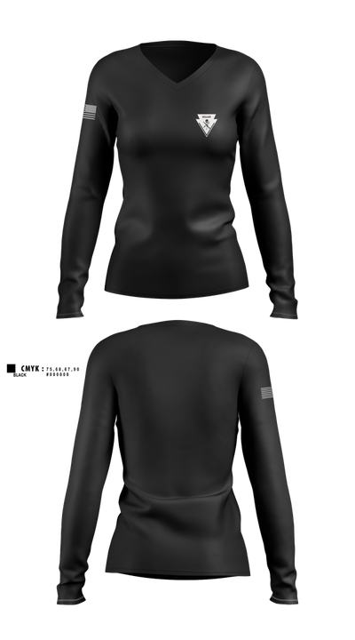 Killer Troop, 2/11 ACR 49037444 Women's Long Sleeve V-neck Shirt - 3