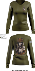 Fox 2/7 96938052 Women's Long Sleeve V-neck Shirt - 100