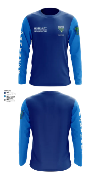 Long Sleeve Performance Shirt, Kansas City Missouri Police Athletic League Panthers (Soccer), Spirit Store, Teamtime, Team time, sublimation, custom sports apparel, team uniforms, spirit wear, spiritwear, sports uniforms, custom shirts, team store, custom team store, fundraiser sports, apparel fundraiser