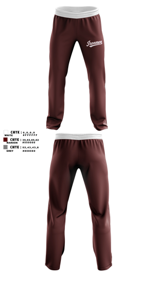 Sweatpants, Ironmen, Wrestling, Teamtime, Team time, sublimation, custom sports apparel, team uniforms, spirit wear, spiritwear, sports uniforms, custom shirts, team store, custom team store, fundraiser sports, apparel fundraiser