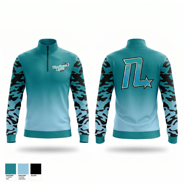 Quarter Zip Jacket, NL Amherst, Cheer, Teamtime, Team time, sublimation, custom sports apparel, team uniforms, spirit wear, spiritwear, sports uniforms, custom shirts, team store, custom team store, fundraiser sports, apparel fundraiser