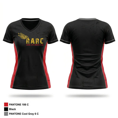 Racine Area Running Club Women's Short Sleeve V-neck Shirt - 1