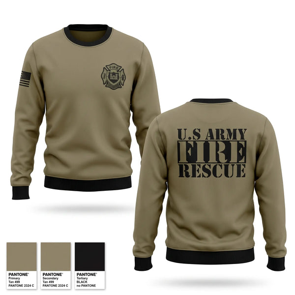 Crew Neck Sweatshirt, U. S. ARMY FIRE RESCUE, Army, Teamtime, Team time, sublimation, custom sports apparel, team uniforms, spirit wear, spiritwear, sports uniforms, custom shirts, team store, custom team store, fundraiser sports, apparel fundraiser