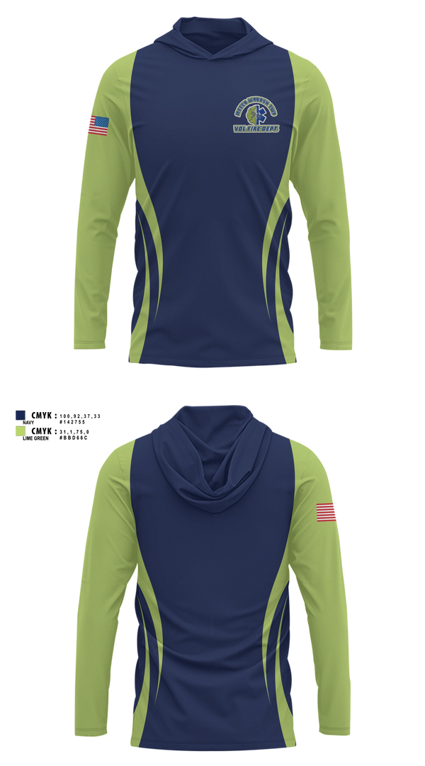 Long Sleeve hooded sunshirt, Mecc -Wabash Twp Fire Dept, Fire Department, Teamtime, Team time, sublimation, custom sports apparel, team uniforms, spirit wear, spiritwear, sports uniforms, custom shirts, team store, custom team store, fundraiser sports, apparel fundraiser
