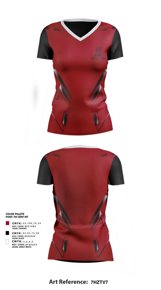 Womens Short Sleeve Vneck Shirt, Hastings College Broncos Volleyball, Women's Volleyball, Teamtime, Team time, sublimation, custom sports apparel, team uniforms, spirit wear, spiritwear, sports uniforms, custom shirts, team store, custom team store, fundraiser sports, apparel fundraiser