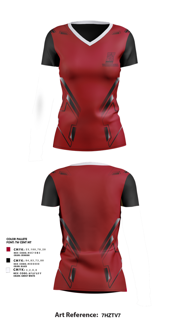 Womens Short Sleeve Vneck Shirt, Hastings College Broncos Volleyball, Women's Volleyball, Teamtime, Team time, sublimation, custom sports apparel, team uniforms, spirit wear, spiritwear, sports uniforms, custom shirts, team store, custom team store, fundraiser sports, apparel fundraiser