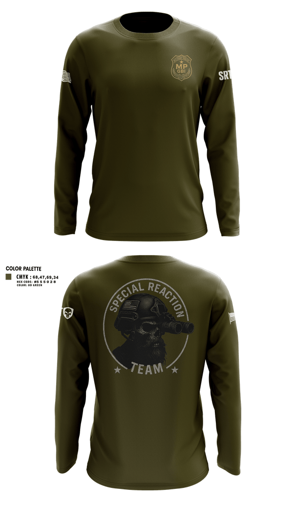 Long Sleeve Performance Shirt, MP GBI 49th 2nd Platoon, Army, Teamtime, Team time, sublimation, custom sports apparel, team uniforms, spirit wear, spiritwear, sports uniforms, custom shirts, team store, custom team store, fundraiser sports, apparel fundraiser