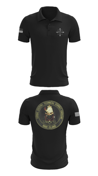 Short Sleeve Performance Polo, Combat Systems Technical Schools Command, Navy, Teamtime, Team time, sublimation, custom sports apparel, team uniforms, spirit wear, spiritwear, sports uniforms, custom shirts, team store, custom team store, fundraiser sports, apparel fundraiser