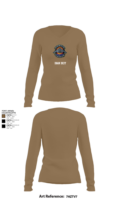 Iran DCIT 47792086 Women's Long Sleeve V-neck Shirt - 2