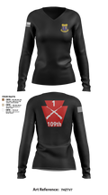 A co 1/109 75312716 Women's Long Sleeve V-neck Shirt - 3