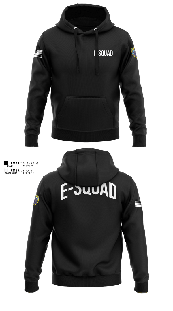 Hoodie, E-Squad, Police, Teamtime, Team time, sublimation, custom sports apparel, team uniforms, spirit wear, spiritwear, sports uniforms, custom shirts, team store, custom team store, fundraiser sports, apparel fundraiser