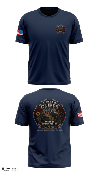 Old School Cotton Feel Shirt, Cleveland Cliffs Fire Department, Fire Department, Teamtime, Team time, sublimation, custom sports apparel, team uniforms, spirit wear, spiritwear, sports uniforms, custom shirts, team store, custom team store, fundraiser sports, apparel fundraiser