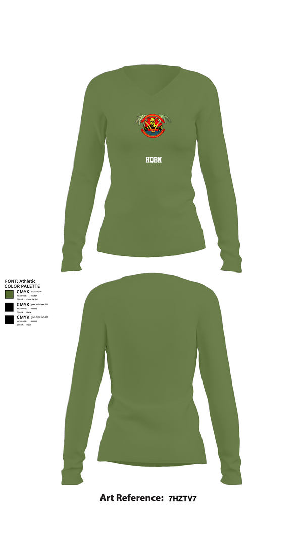 Womens Long Sleeve Vneck Shirt, HQBN, , Teamtime, Team time, sublimation, custom sports apparel, team uniforms, spirit wear, spiritwear, sports uniforms, custom shirts, team store, custom team store, fundraiser sports, apparel fundraiser