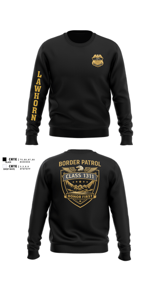 Crew Neck Sweatshirt, Border Patrol, Police, Teamtime, Team time, sublimation, custom sports apparel, team uniforms, spirit wear, spiritwear, sports uniforms, custom shirts, team store, custom team store, fundraiser sports, apparel fundraiser