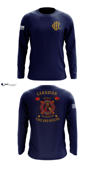 Long Sleeve Performance Shirt, Canadian Volunteer Fire Department, Fire Department, Teamtime, Team time, sublimation, custom sports apparel, team uniforms, spirit wear, spiritwear, sports uniforms, custom shirts, team store, custom team store, fundraiser sports, apparel fundraiser