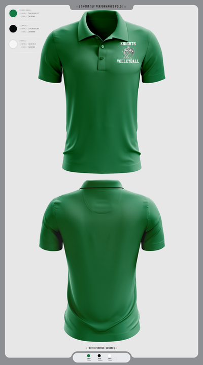 Nordonia Knights Volleyball 89412151 Short Sleeve Performance Polo - 1