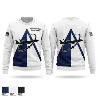 Crew Neck Sweatshirt, Bellevue Police Department, Police, Teamtime, Team time, sublimation, custom sports apparel, team uniforms, spirit wear, spiritwear, sports uniforms, custom shirts, team store, custom team store, fundraiser sports, apparel fundraiser