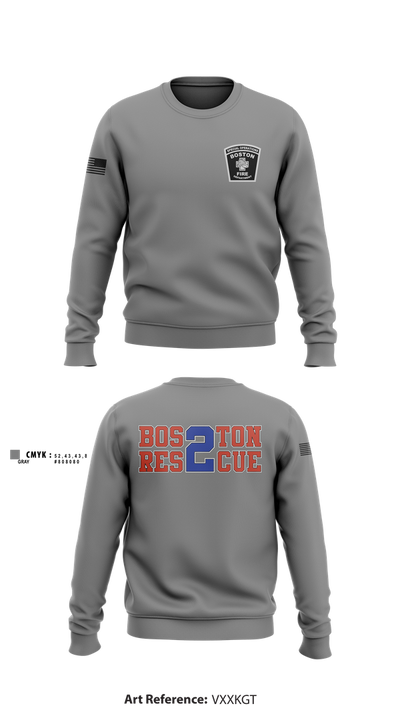 Boston Fire Department 36118843 Crew Neck Sweatshirt - 5