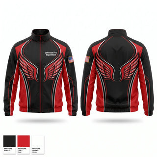 Windbreaker, Jefferson Fire Department, Fire Department, Teamtime, Team time, sublimation, custom sports apparel, team uniforms, spirit wear, spiritwear, sports uniforms, custom shirts, team store, custom team store, fundraiser sports, apparel fundraiser