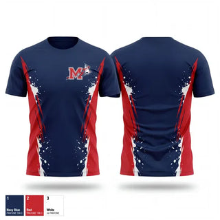 Soft Poly Tee Cotton Like Feel, Manalapan Braves 9U Blue, Baseball, Teamtime, Team time, sublimation, custom sports apparel, team uniforms, spirit wear, spiritwear, sports uniforms, custom shirts, team store, custom team store, fundraiser sports, apparel fundraiser