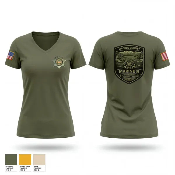 Womens Short Sleeve Vneck Shirt, Marine9, Police, Teamtime, Team time, sublimation, custom sports apparel, team uniforms, spirit wear, spiritwear, sports uniforms, custom shirts, team store, custom team store, fundraiser sports, apparel fundraiser