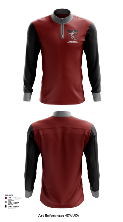 Fairmont Heights High School Basketball 2984774 Quarter Zip Jacket - 41