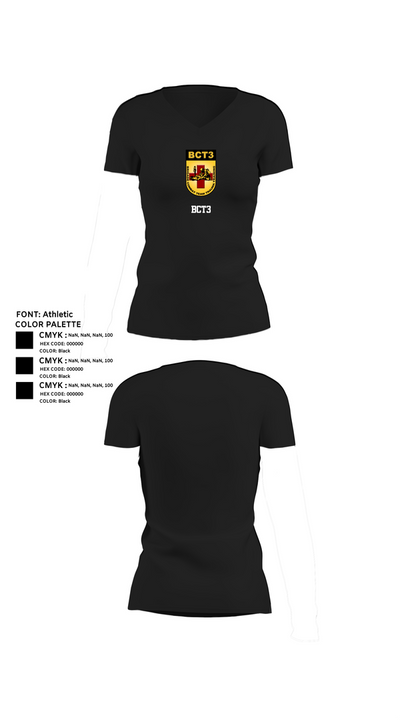 BCT3 20185528 Women's Short Sleeve V-neck Shirt - 24