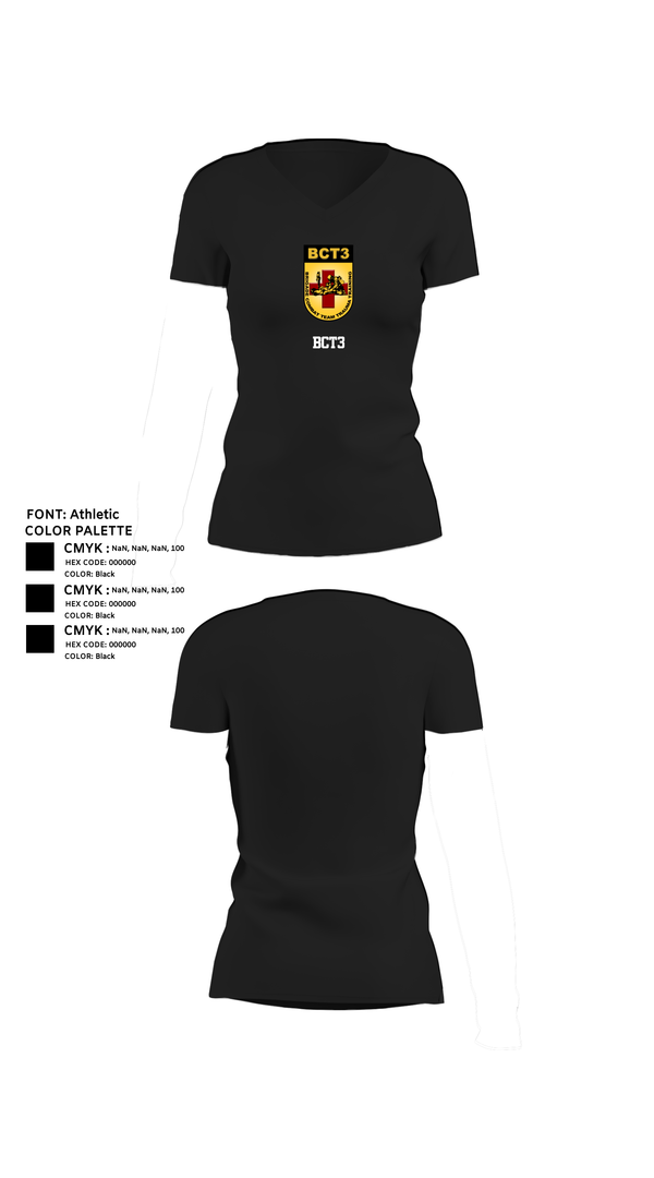 Womens Short Sleeve Vneck Shirt, BCT3, Army, Teamtime, Team time, sublimation, custom sports apparel, team uniforms, spirit wear, spiritwear, sports uniforms, custom shirts, team store, custom team store, fundraiser sports, apparel fundraiser