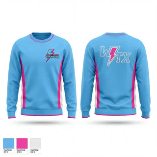 Crew Neck Sweatshirt, West Texas Thunder, Softball, Teamtime, Team time, sublimation, custom sports apparel, team uniforms, spirit wear, spiritwear, sports uniforms, custom shirts, team store, custom team store, fundraiser sports, apparel fundraiser