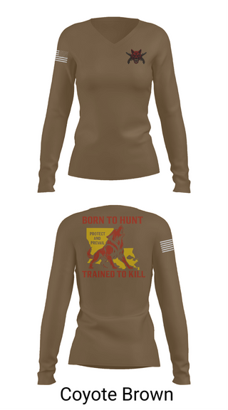 Womens Long Sleeve Vneck Shirt, 239th Military Police Company, , Teamtime, Team time, sublimation, custom sports apparel, team uniforms, spirit wear, spiritwear, sports uniforms, custom shirts, team store, custom team store, fundraiser sports, apparel fundraiser