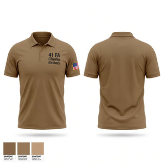 Short Sleeve Performance Polo, 4-1 FA Charlie Battery, Army, Teamtime, Team time, sublimation, custom sports apparel, team uniforms, spirit wear, spiritwear, sports uniforms, custom shirts, team store, custom team store, fundraiser sports, apparel fundraiser