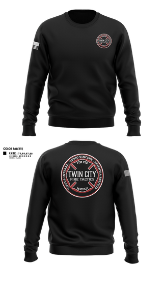Crew Neck Sweatshirt, Twin City Fire Tactics, Fire Department, Teamtime, Team time, sublimation, custom sports apparel, team uniforms, spirit wear, spiritwear, sports uniforms, custom shirts, team store, custom team store, fundraiser sports, apparel fundraiser