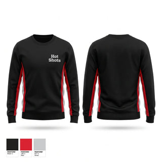 Crew Neck Sweatshirt, Hot Shots, Baseball, Teamtime, Team time, sublimation, custom sports apparel, team uniforms, spirit wear, spiritwear, sports uniforms, custom shirts, team store, custom team store, fundraiser sports, apparel fundraiser