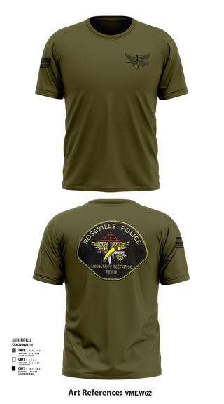 Short Sleeve Performance Shirt, Roseville E.R.T., , Teamtime, Team time, sublimation, custom sports apparel, team uniforms, spirit wear, spiritwear, sports uniforms, custom shirts, team store, custom team store, fundraiser sports, apparel fundraiser