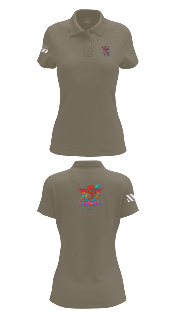 Womens Short Sleeve Performance Polo, , Army, Teamtime, Team time, sublimation, custom sports apparel, team uniforms, spirit wear, spiritwear, sports uniforms, custom shirts, team store, custom team store, fundraiser sports, apparel fundraiser