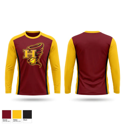 Hickory Lady Red Tornadoes Long Sleeve Performance Shirt - 2