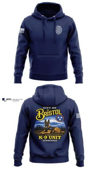 Hoodie, Bristol Tennessee Police Department K9 Unit, Police, Teamtime, Team time, sublimation, custom sports apparel, team uniforms, spirit wear, spiritwear, sports uniforms, custom shirts, team store, custom team store, fundraiser sports, apparel fundraiser