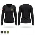Hudson NH Police Department 87413923 Women's Long Sleeve V-neck Shirt - 1